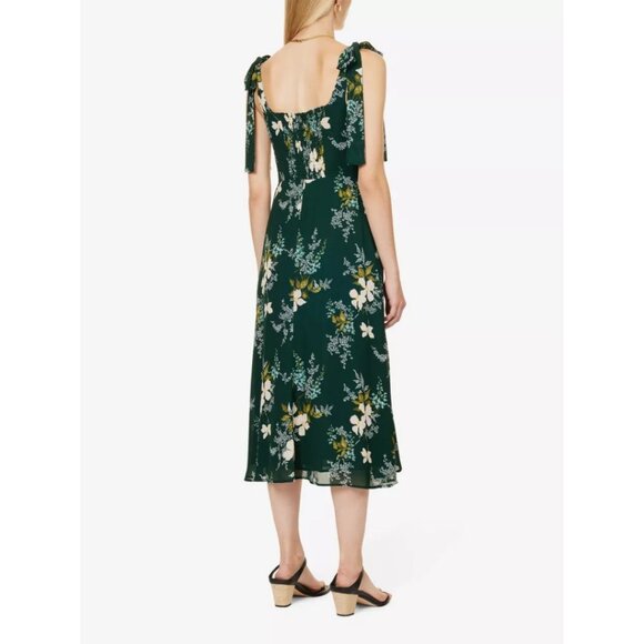 Reformation Twilight Floral Woven Midi Dress Portia Size 6 - Picture 4 of 10